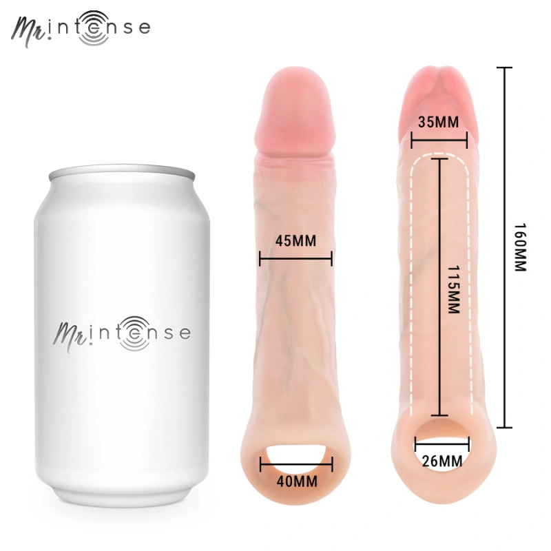 Mr intense - arnold l ultra-realistic vibrating penis sleeve remote control 16 cm -Ø- 4.5 cm 5
