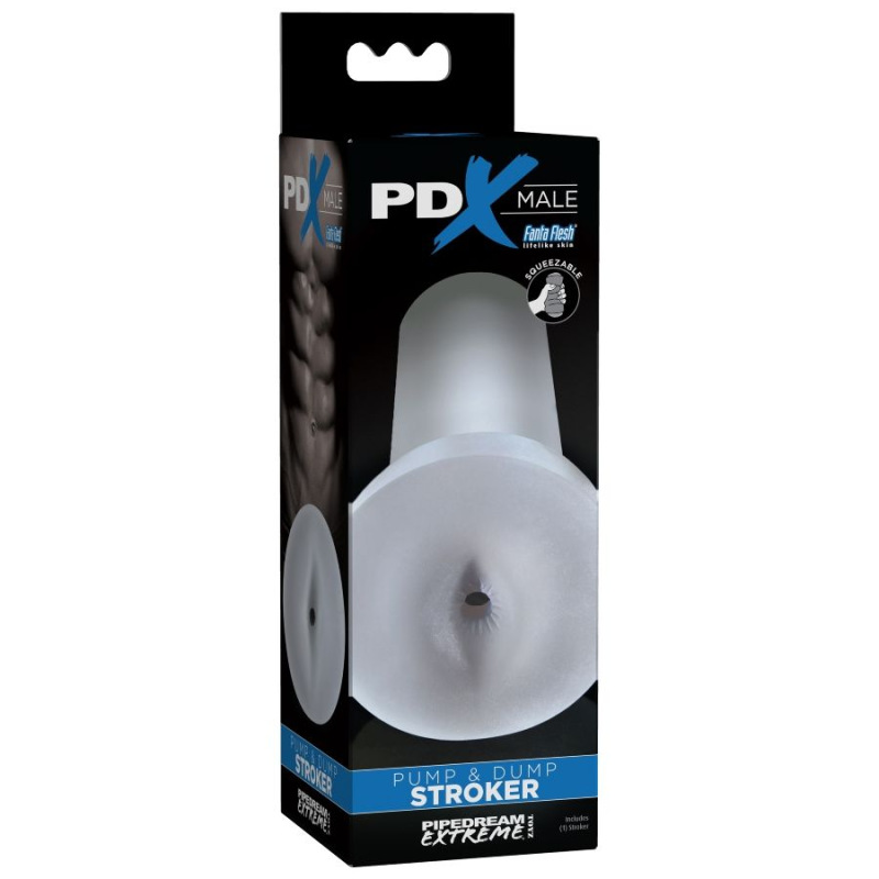 Pdx male - pump and dump stroker - clear