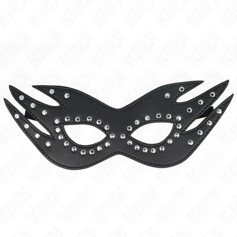 Kink - Leatherette Mask With Rivets Model 3 26 X 9.5 Cm