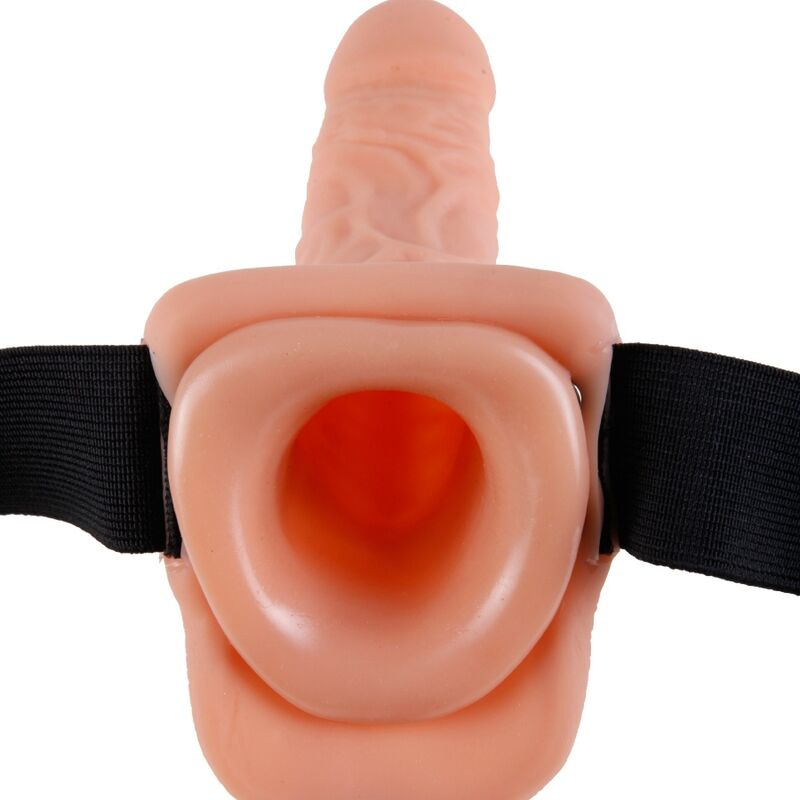 Fetish fantasy series - adjustable harness remote control realistic penis with testicles 17.8 cm 5