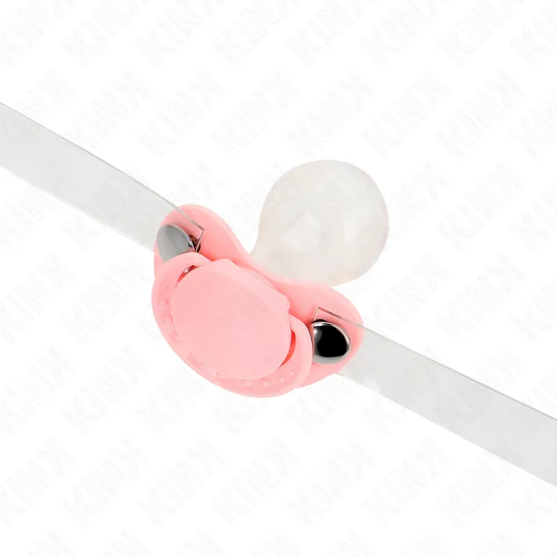 Kink - Pink Pacifier Shaped Gag 5.5 X 4 Cm Adjustable 43-60 Cm 3