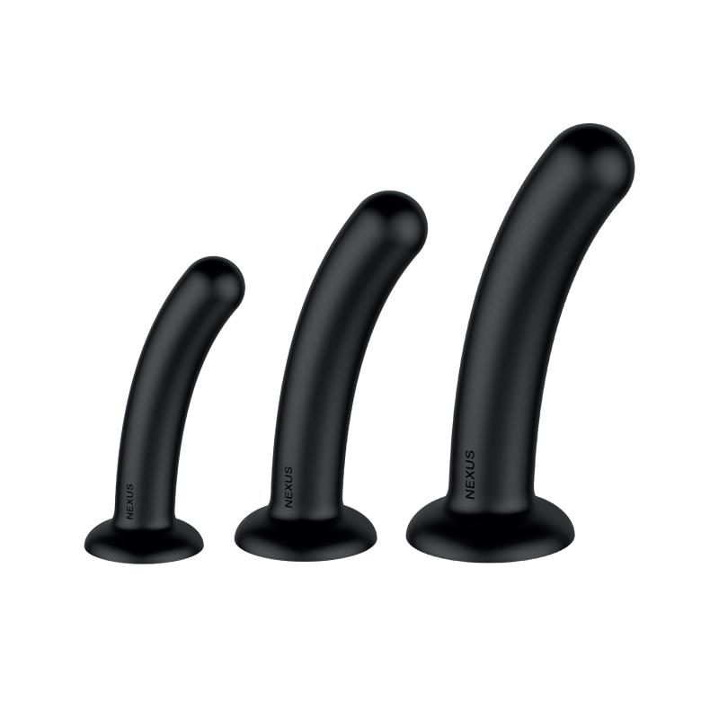 Nexus - Dilator Set Silicone Anal Dildos (S,M,L) Black 2