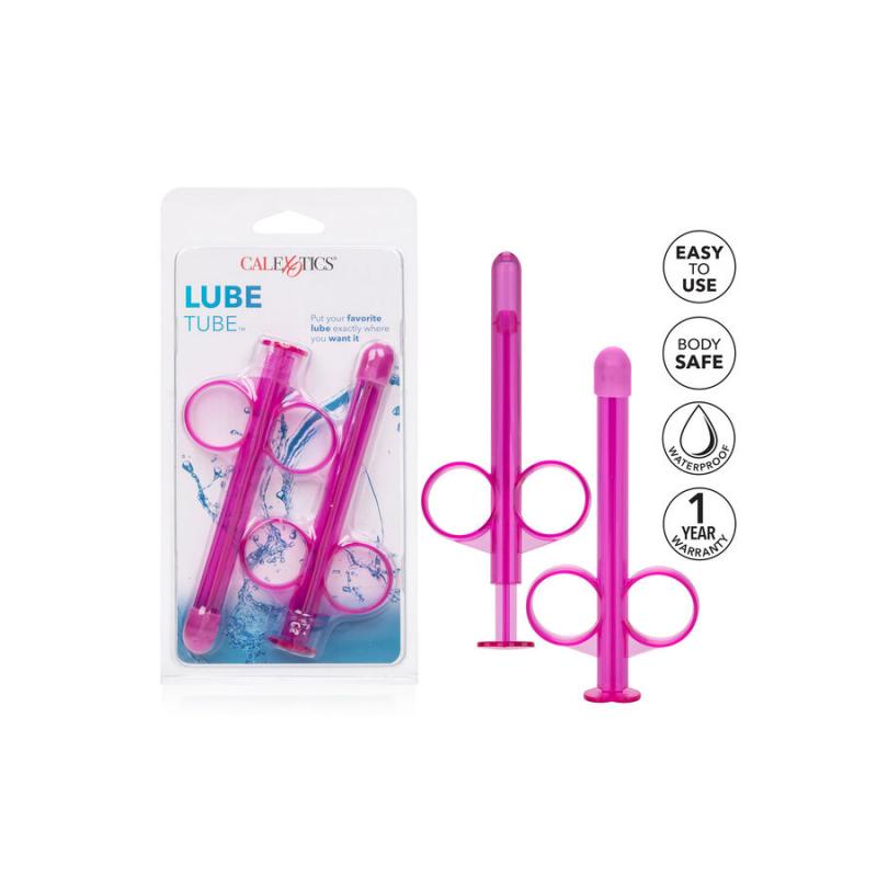 Calex Lube Tube Clear Pink - Aplikátor Lubrikantu