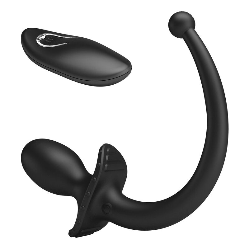 Mr play - wireless remote control anal and perineum vibrator black 6