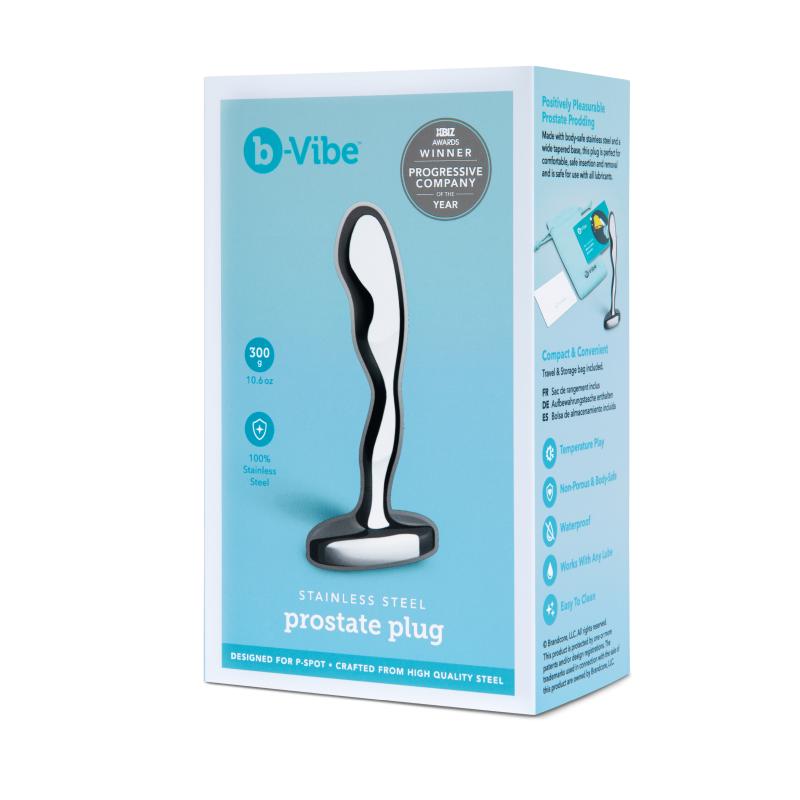 B-Vibe - Stainless Steel Prostate Plug Silver