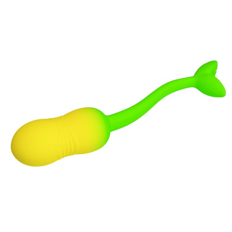 Pretty love - pulsen app control vibrating egg 12 functions usb rechargeable green-yellow 4