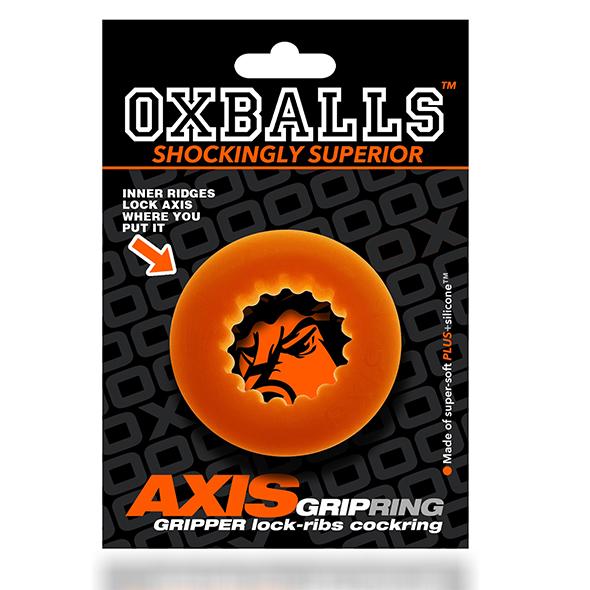 Oxballs - Axis Rib Griphold Cockring Orange Ice