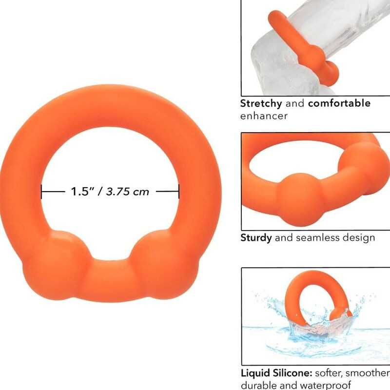 Calexotics - alpha dual ball ring orange 6