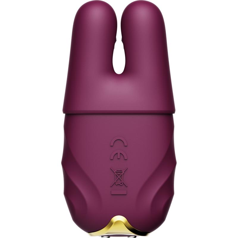 Zalo - Nave Wireless Vibrating Nipple Clamps Velvet Purple