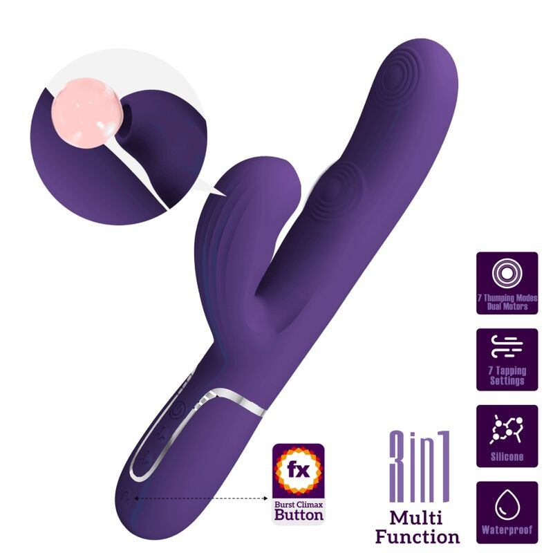 Pretty love - perlita g-spot vibrator 3 in 1 multifunction purple 10