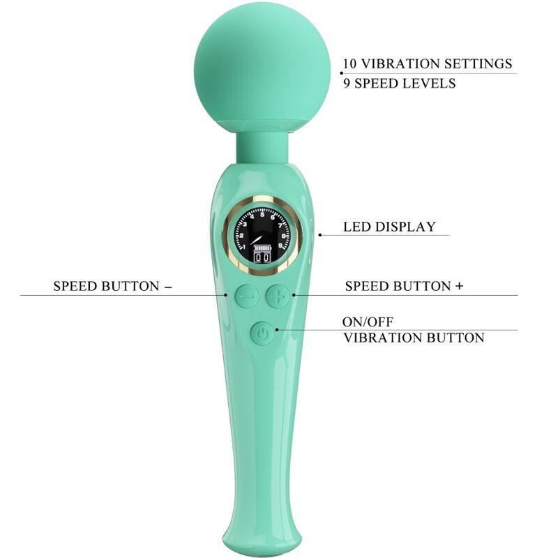Pretty Love - Skyler Green Wand Vibrator 6
