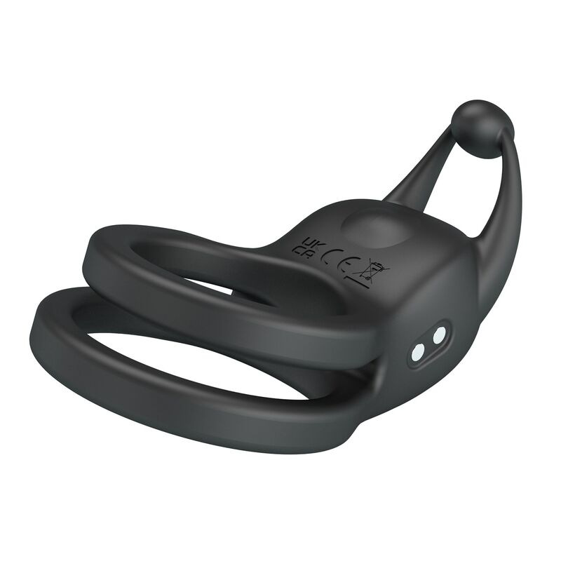 Pretty love - goodwin rechargeable double vibrating cock ring black 8