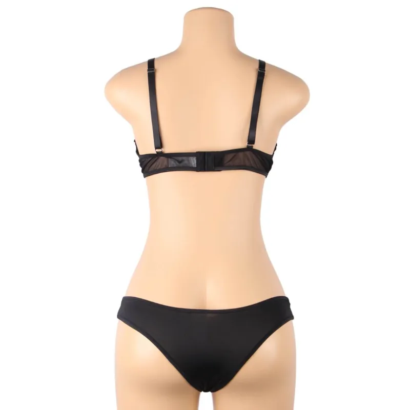 Subblime - Two Piece Set Of Transparency Bra And S/M Strips