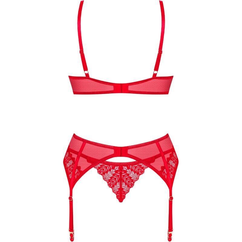 Obsessive - Ingridia Two Pieces Set Crotchless Red M/L