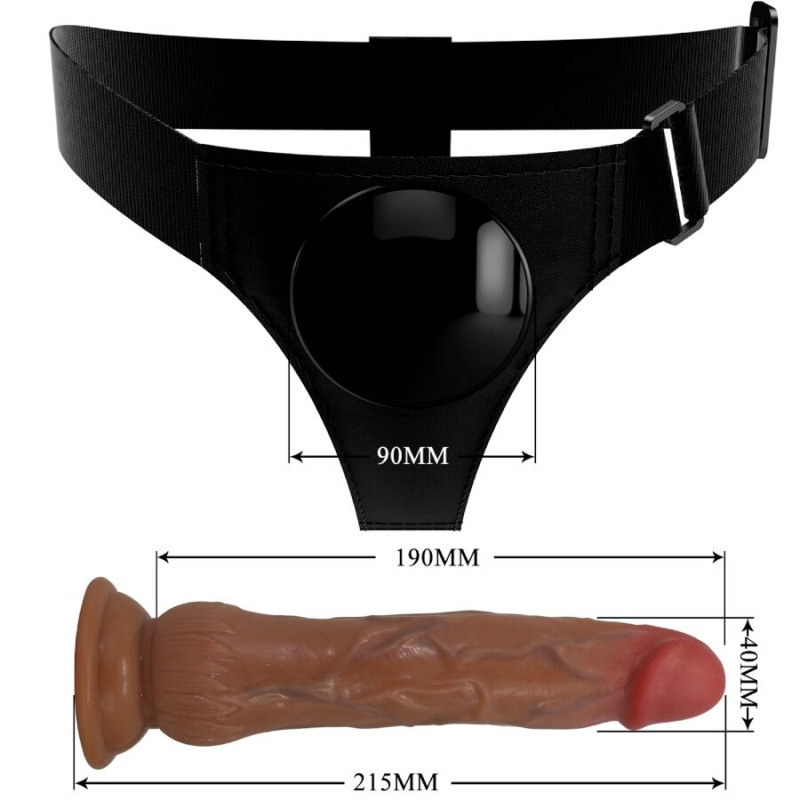 Pretty love - kyton universal harness briefs with squirting dildo 19 cm mulato 6