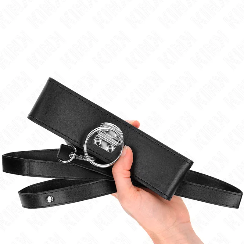Kink - Studded Leash 116 Cm Collar With Leatherette Strap 50 X 5 Cm 4