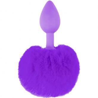 Neon Bunny Tail Purple