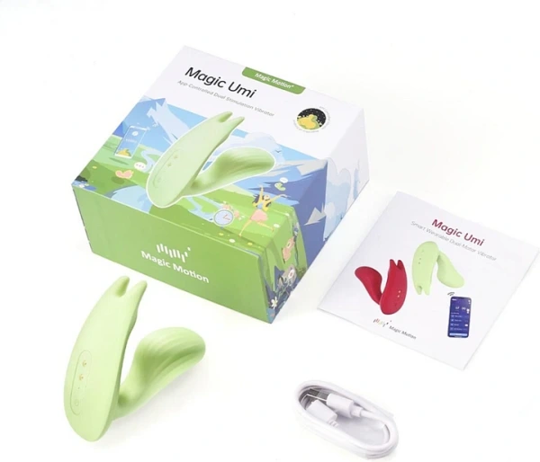 Magic Motion – umi smart wearable dual motor vibrator green 1