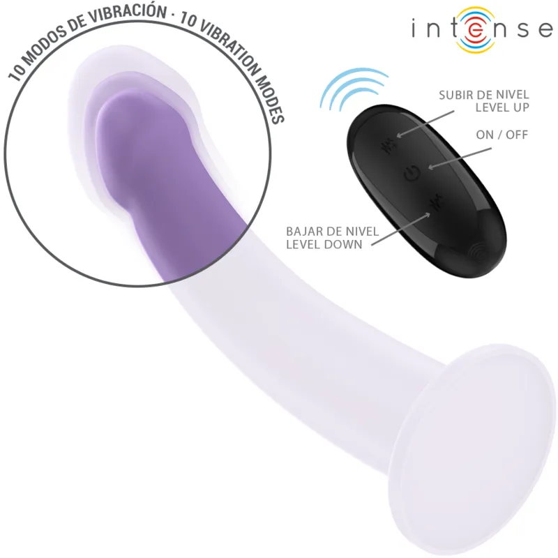 Intense - eddie vibrator 17.5 cm 10 vibrations purple remote control 2