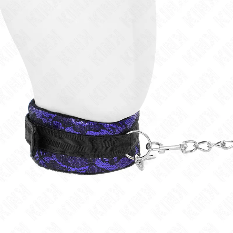 Kink - Short Velvet Lace Necklace With Belt 105 Cm With Nylon Trim 44 X 5.5 Cm