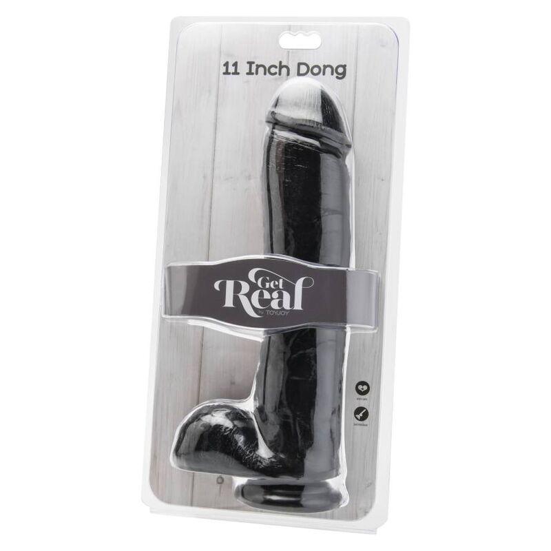 Get Real - Dildo 28 Cm With Balls Black 1