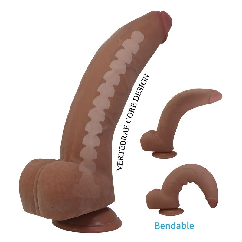 Pretty love - ulric realistic flexible dildo 26 cm Ø 5.5 cm tpe brown 5
