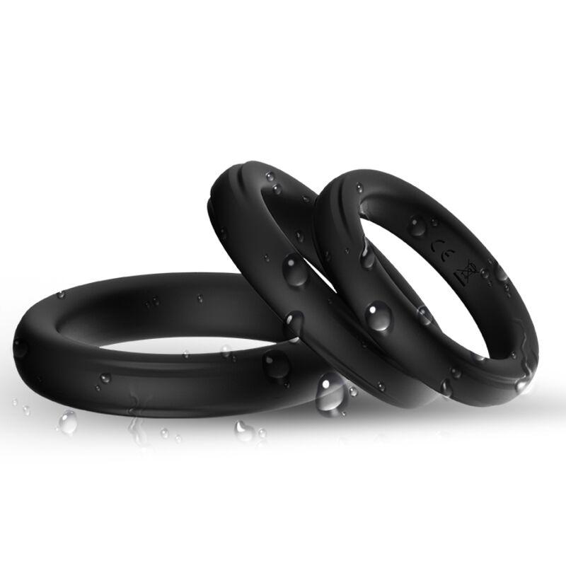 Armony - Triple Silicone Ring Black