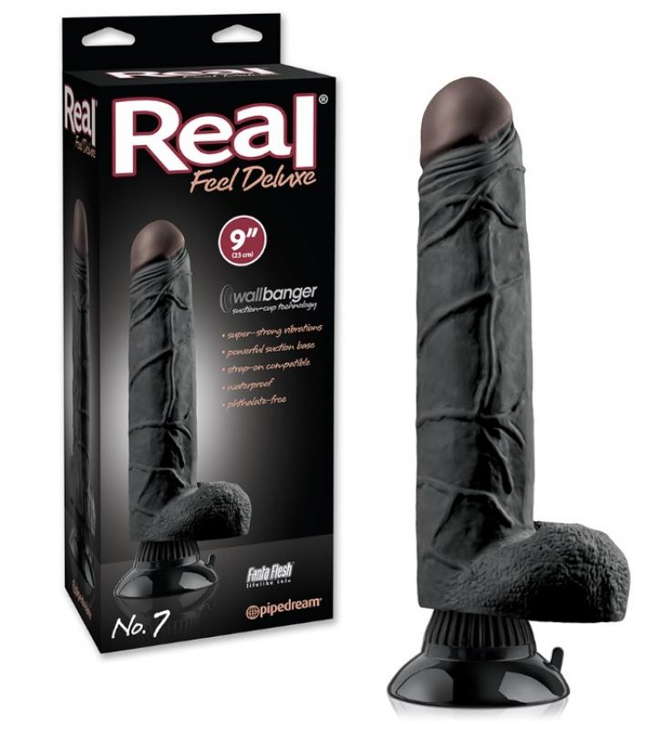 Real Feel Deluxe 22cm Nr 7 Black - Vibrátor