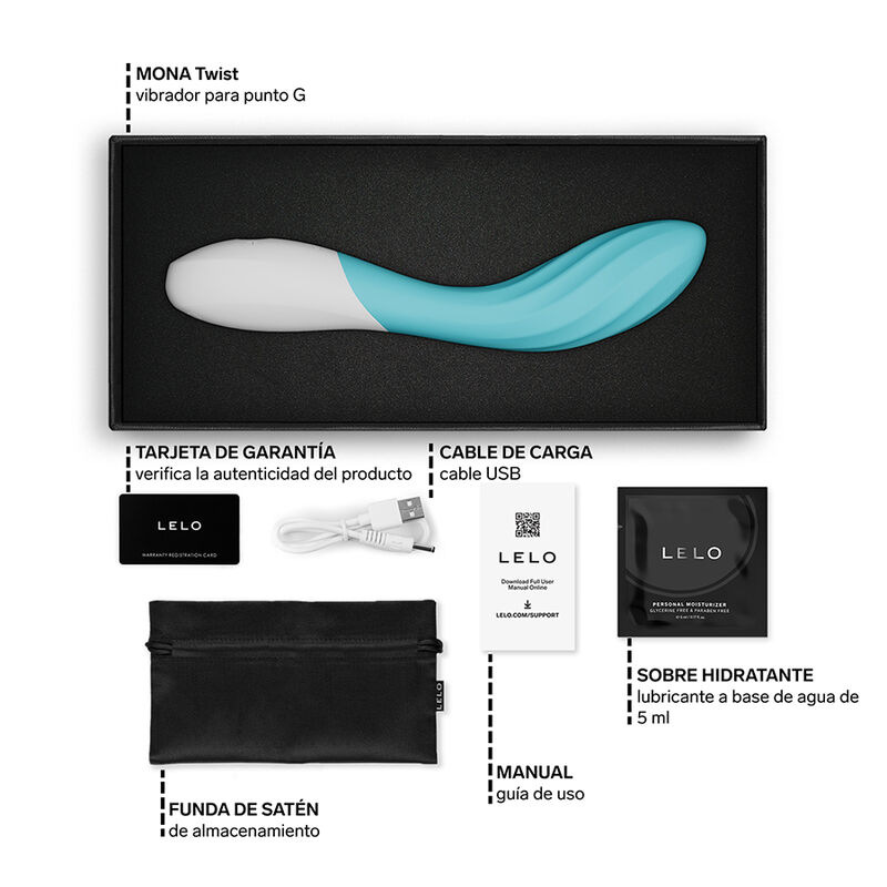 Lelo - mona twist rechargeable app-controlled g-spot vibrator lavender 5