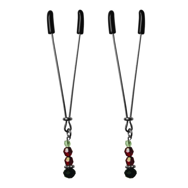 Sportsheets - Sex & Mischief Ruby Black Nipple Clips 1