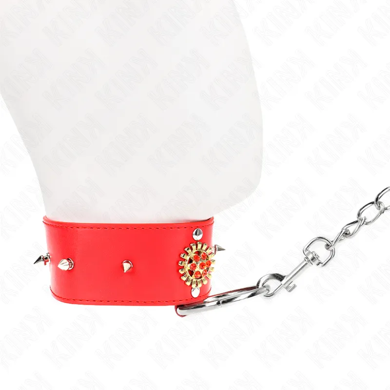 Kink - Red Diamond Necklace With Belt 65 Cm Ajdustable 35-51 Cm X 7 Cm 2