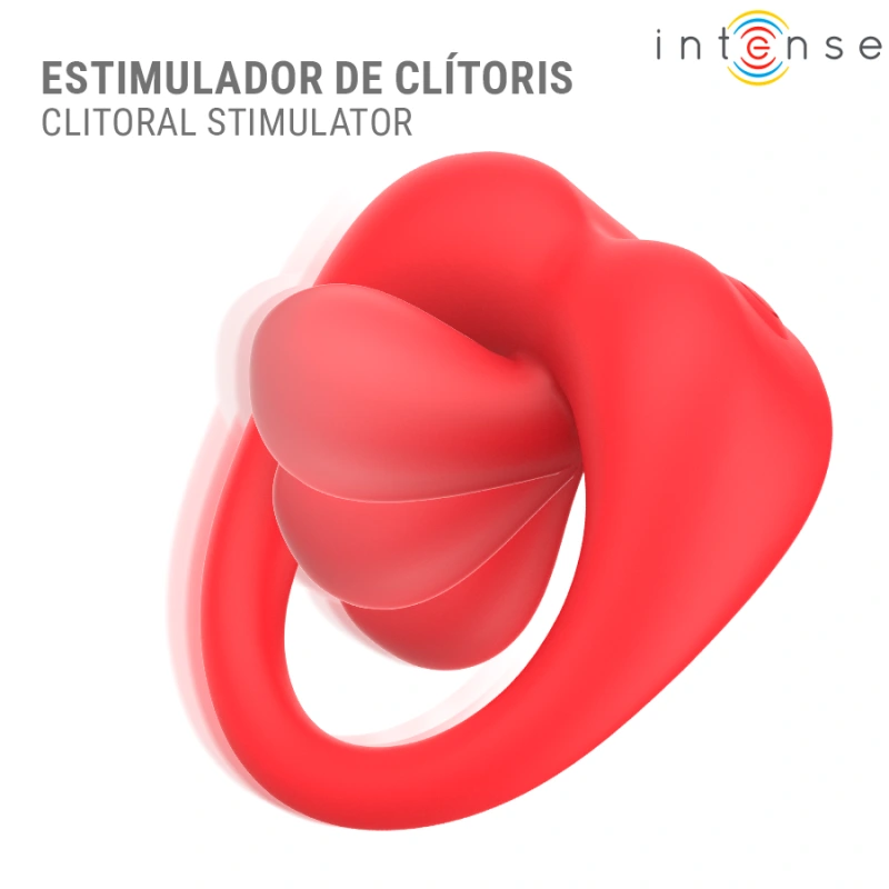 Intense - russell vibrating penis ring with clitoris stimulation red 3