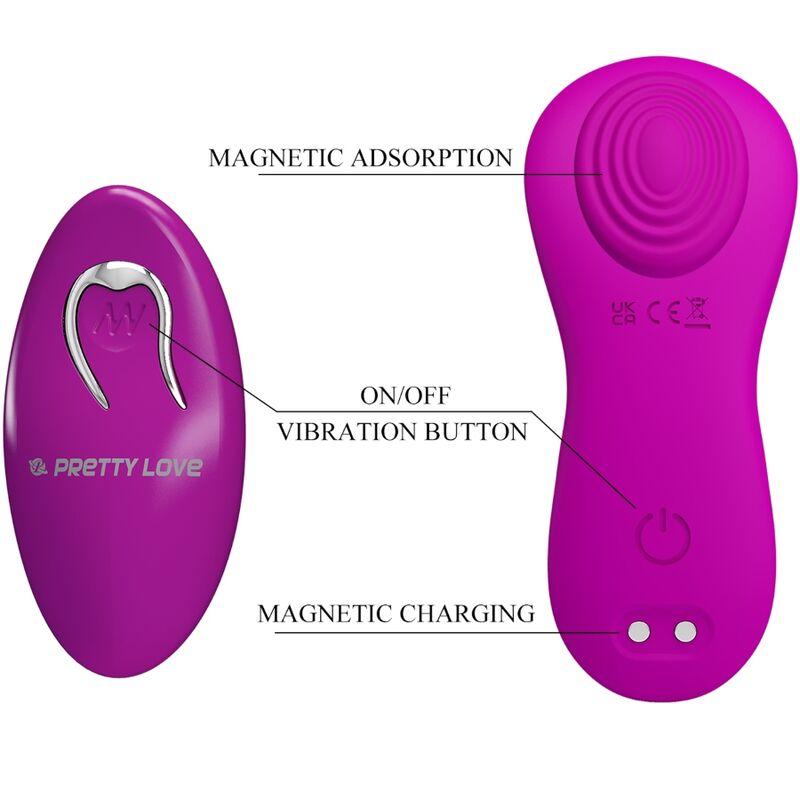 Pretty love - romario lay-on clitoris stimulator remote control pink 6