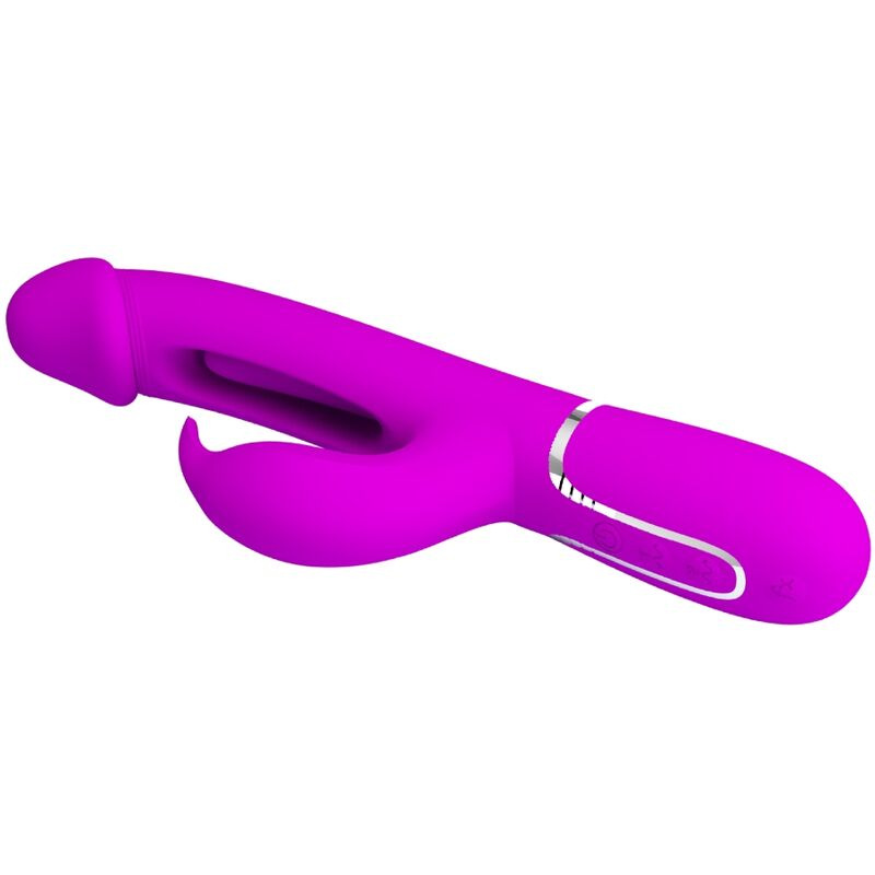 Pretty love - kampas rabbit 3 in 1 multifunction vibrator with tongue fuchsia 4