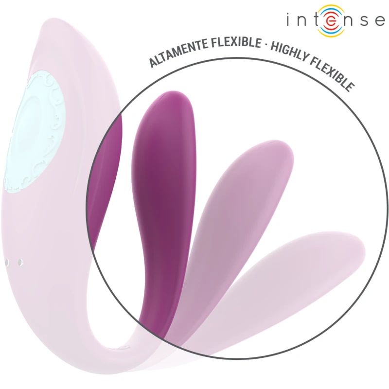 Intense - annie u-shaped vibrator and stimulator purple remote control 5