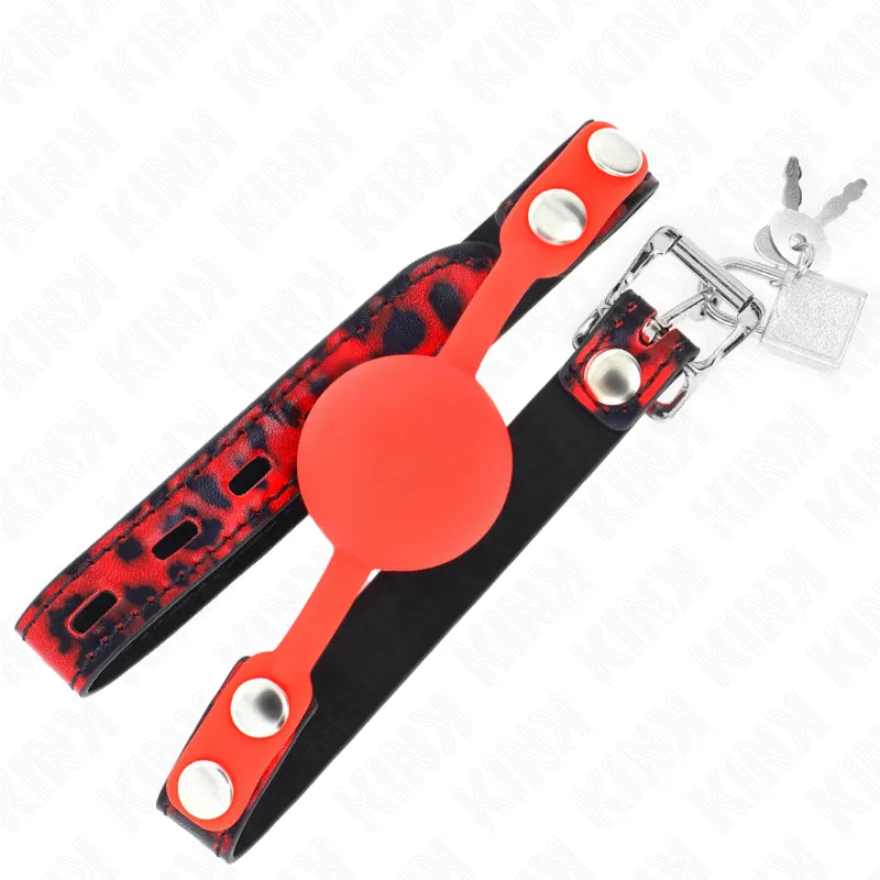 Kink - Model 2 Silicone Ball 4 Cm Gag With Lock 60 X 2 Cm 1