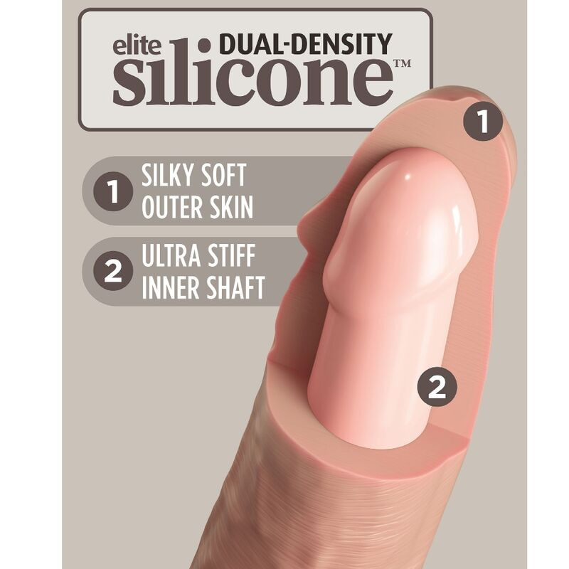 King cock - elite realistic dildo vibrating & silicone 15.2 cm 2
