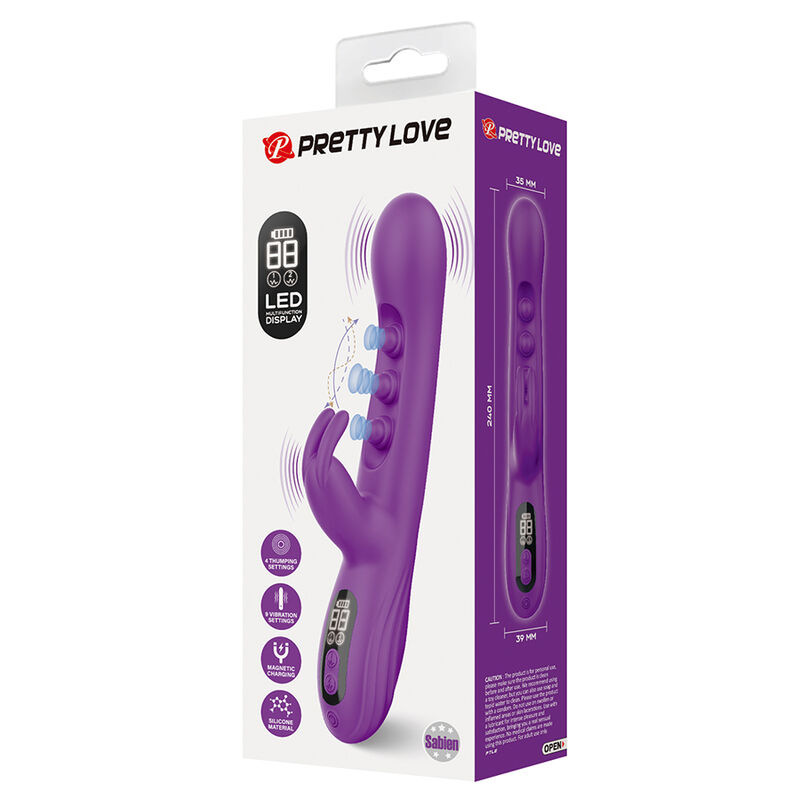 Pretty love - sabien rabbit vibrator with tapping stimulation and purple led 9
