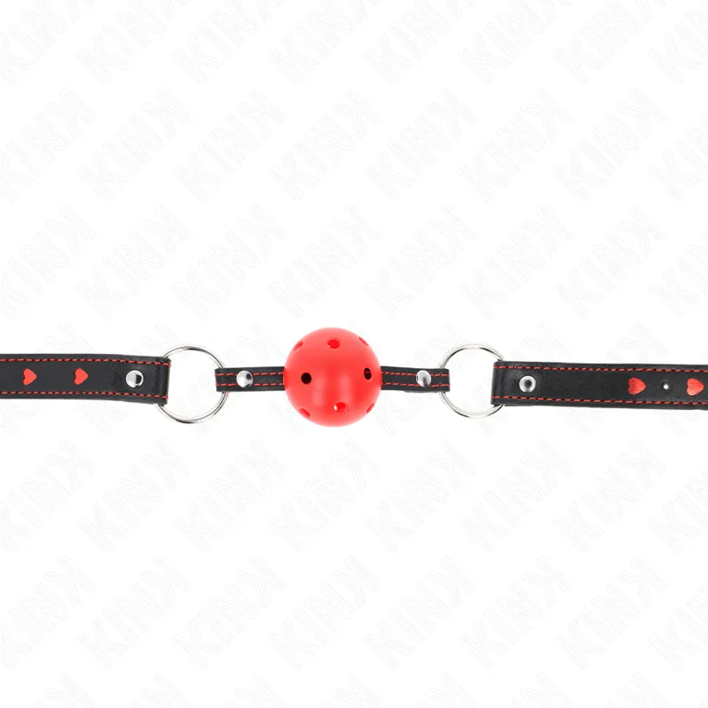 Kink - Hollow Hard Red Ball Gag Model 2 65 X 2.5 Cm 2