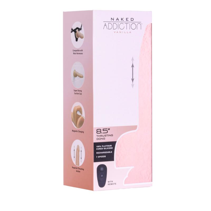 Swan - Naked Addiction 21,6cm Maximum Thrusting & Vibrating Dong Beige 3