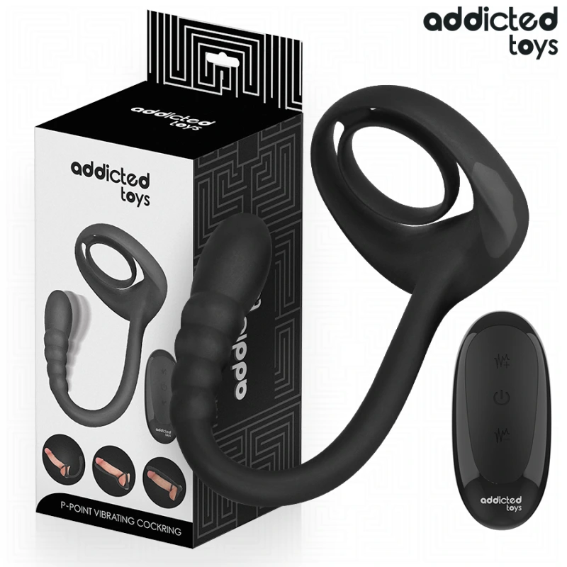 Addicted toys - p-spot vibrating cock ring remote control