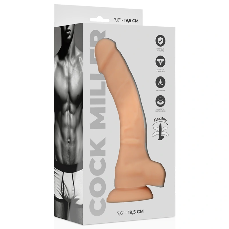 Cock miller - dildo realistic silicone density articulable flesh 19.5 cm 6