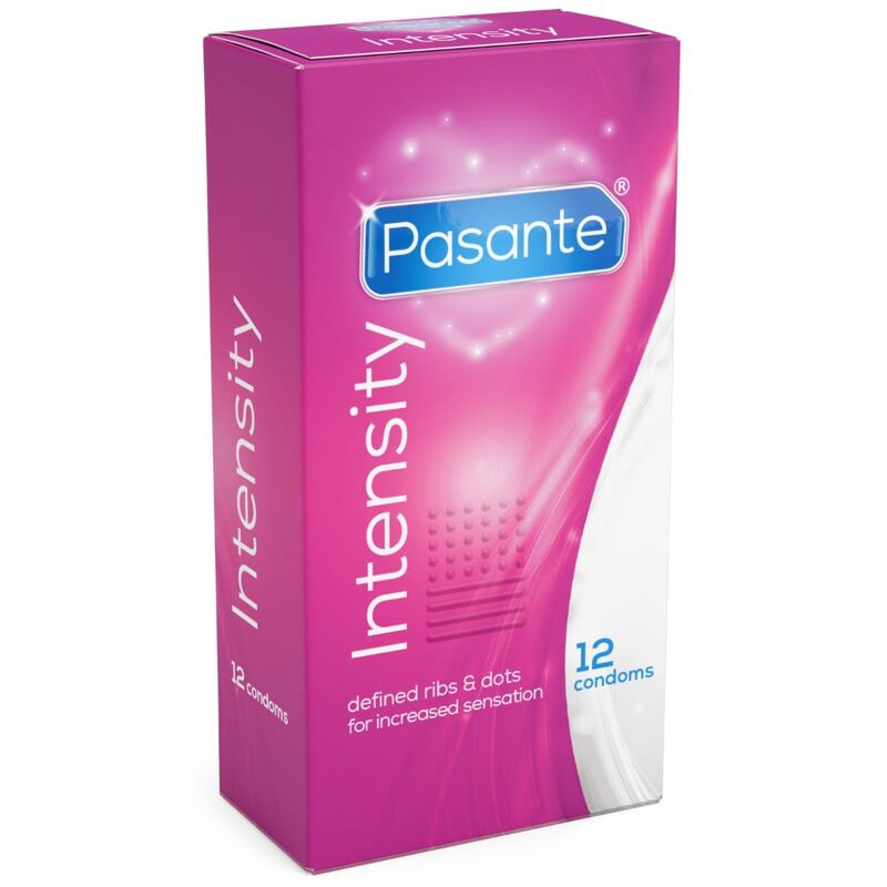 Pasante - Intensity kondómy s vrúbkami a bodkami 12 ks