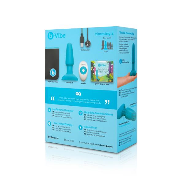 B-Vibe - Rimming Remote Control Plug Teal 2 12