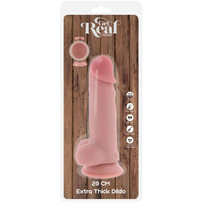 Get real - deluxe realistic penis with testicles extra thick 20 cm 4