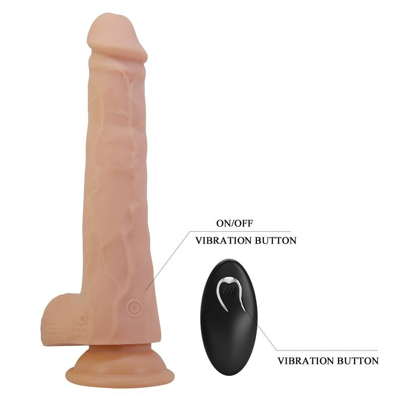 Pretty love - miles thrusting & rotating vibrating dildo remote control 23.5 cm Ø 4.8 cm natural 8
