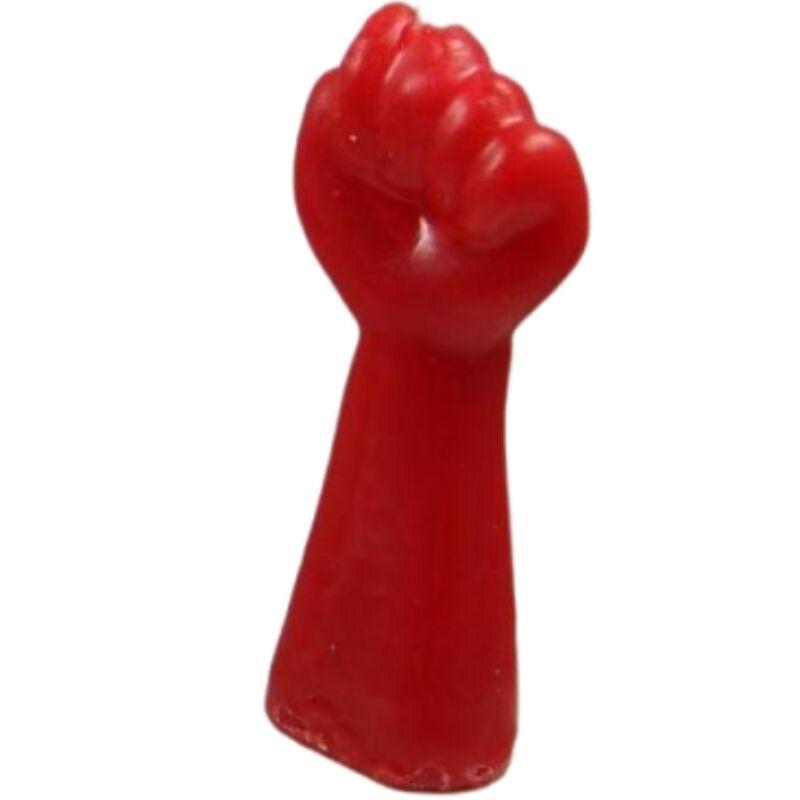 Diablo picante - fist shaped candle red