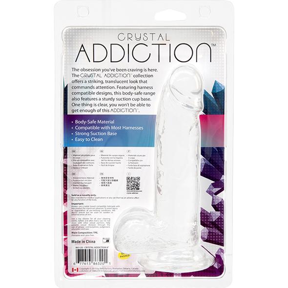 Addiction - Crystal Addiction 8 Inch Clear Dong 10