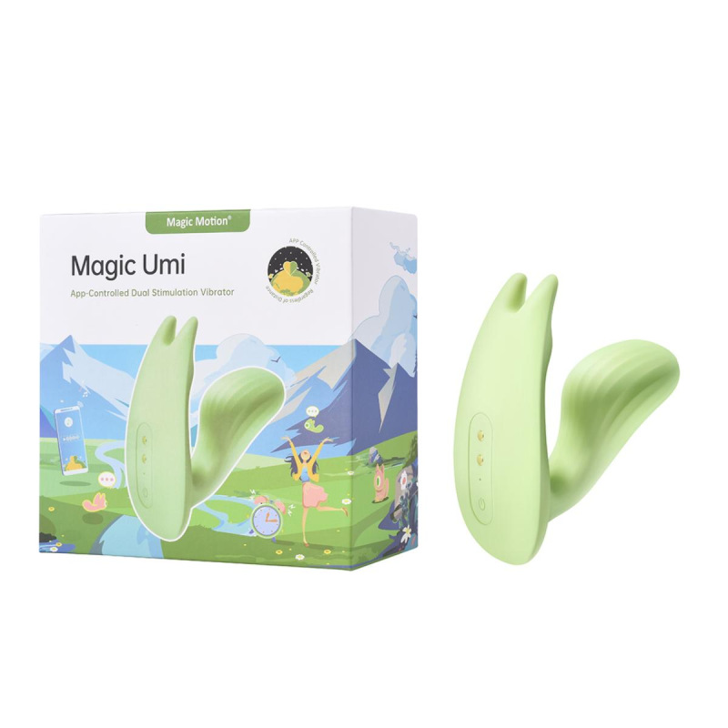 Magic Motion – umi smart wearable dual motor vibrator green 1