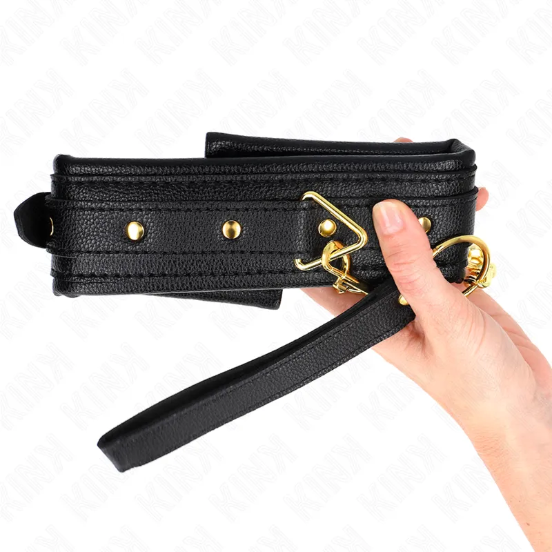 Kink - Necklace With Sponge Imitation Leather Strap Model 1 Adjustable 37-54 Cm X 3 Cm